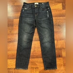 Frame Denim - Le High Straight Cropped Jeans Women’s Size 25 Mid-Rise Dark Blue